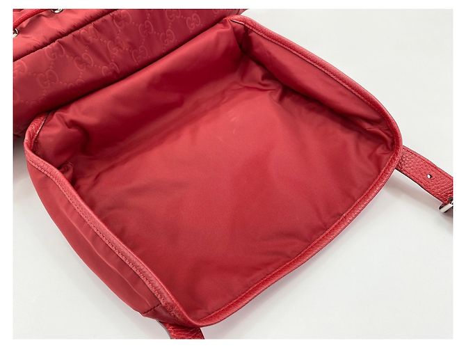 Zaino Gucci in nylon rosso - vista 11