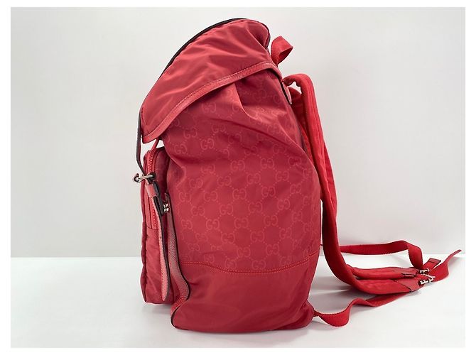 Zaino Gucci in nylon rosso - vista 3