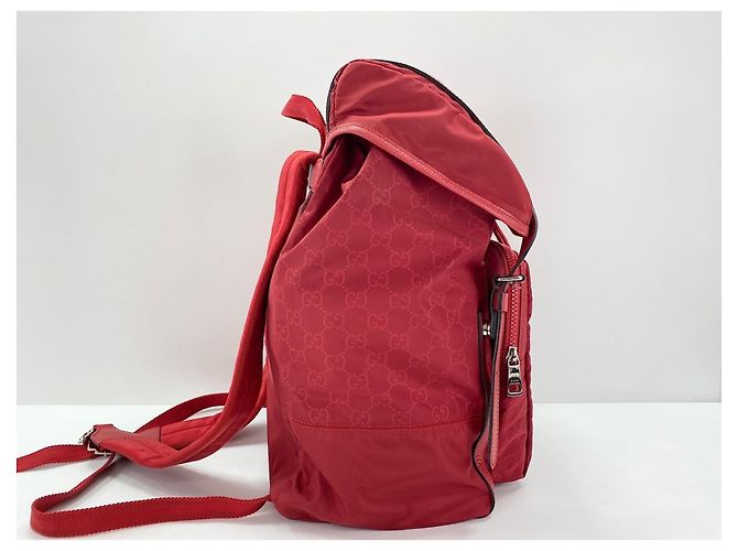 Zaino Gucci in nylon rosso - vista 4