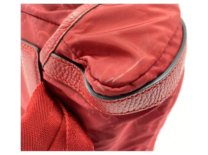Zaino Gucci in nylon rosso - vista 9