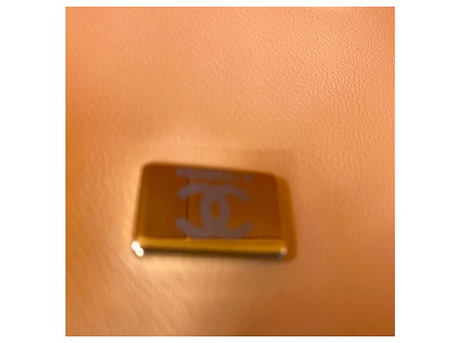 Borsa a Spalla Chanel Matelassé 25 Double Flap Arancione - vista 14
