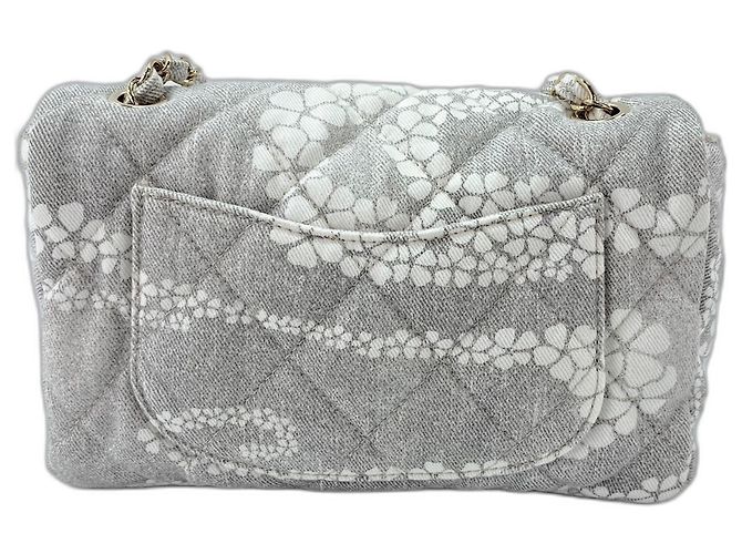 Borsa a tracolla Chanel Coco Beach 23 in tela grigia Marrone - vista 3