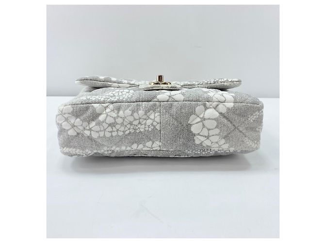 Borsa a tracolla Chanel Coco Beach 23 in tela grigia Marrone - vista 7