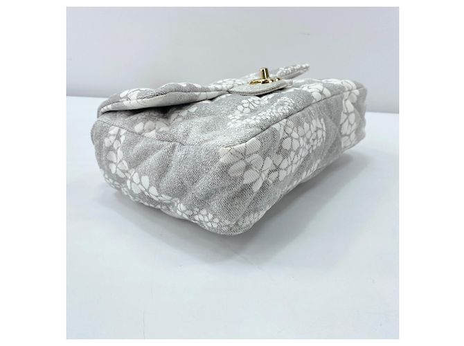 Borsa a tracolla Chanel Coco Beach 23 in tela grigia Marrone - vista 8