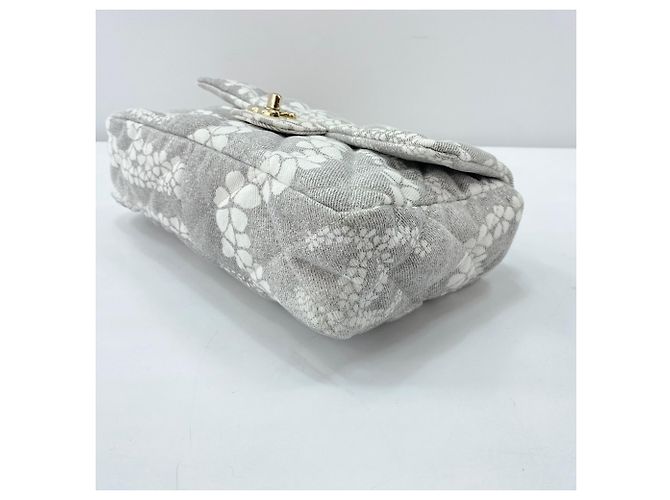 Borsa a tracolla Chanel Coco Beach 23 in tela grigia Marrone - vista 9