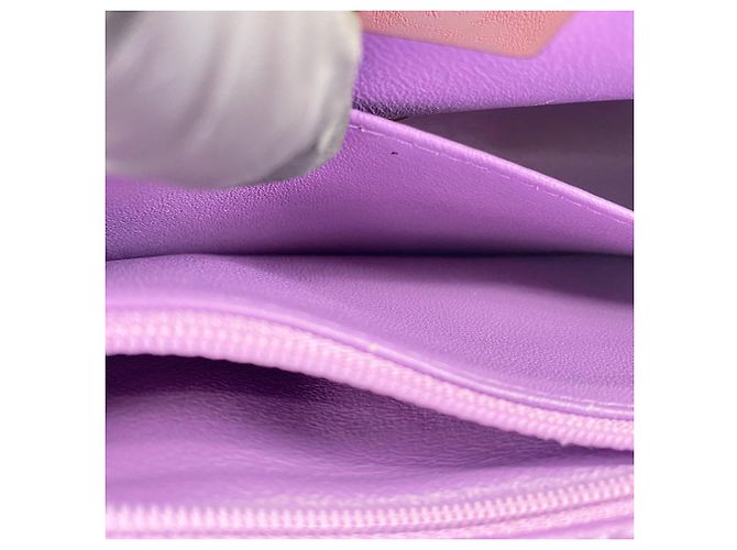 Borsa a Spalla Chanel Mini Matelassé Porpora - vista 14