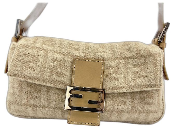 Borsa a secchiello Fendi Mamma Beige - vista 2