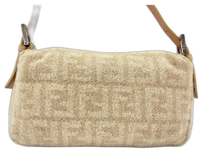 Borsa a secchiello Fendi Mamma Beige - vista 3