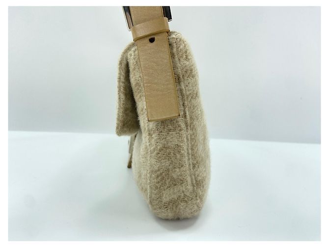Borsa a secchiello Fendi Mamma Beige - vista 5