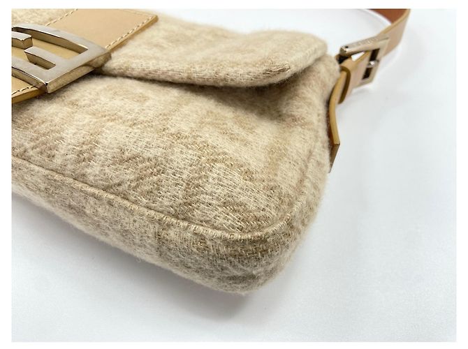 Borsa a secchiello Fendi Mamma Beige - vista 8