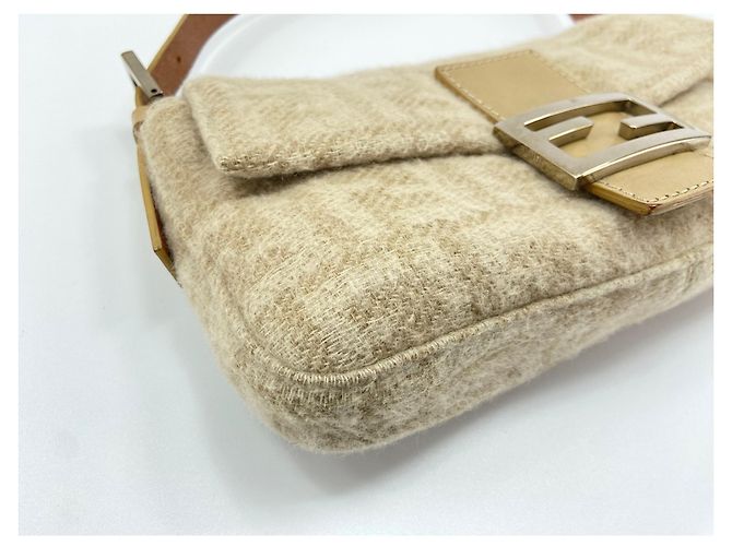 Borsa a secchiello Fendi Mamma Beige - vista 9