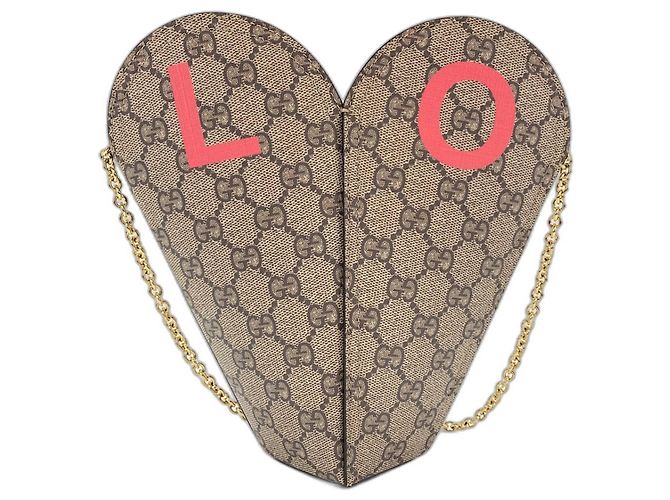 Borsa a Spalla Gucci Valentine's Day Beige - vista 2
