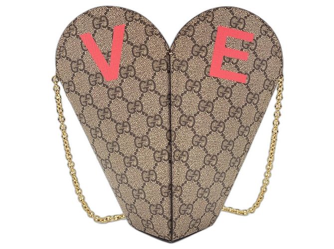 Borsa a Spalla Gucci Valentine's Day Beige - vista 3