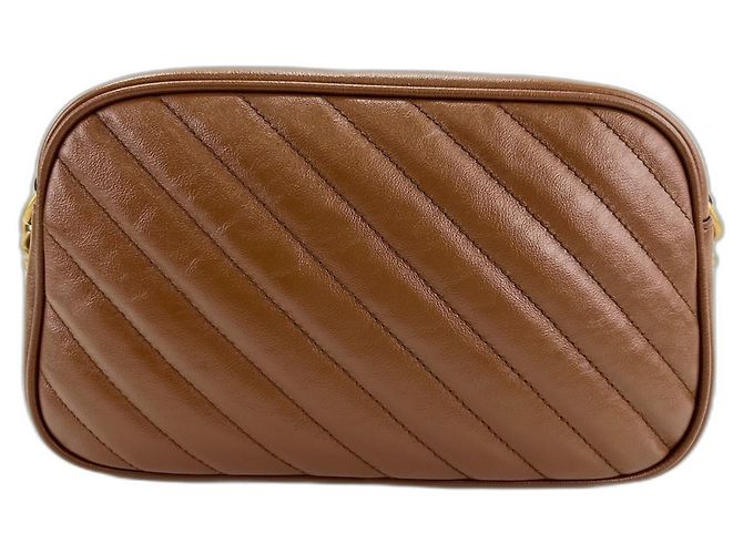 Borsa a Spalla Gucci GG Marmont Marrone - vista 2