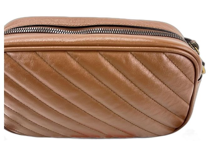 Borsa a Spalla Gucci GG Marmont Marrone - vista 3