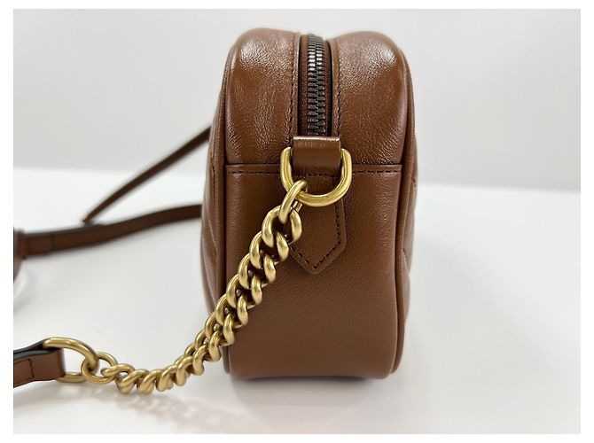 Borsa a Spalla Gucci GG Marmont Marrone - vista 4