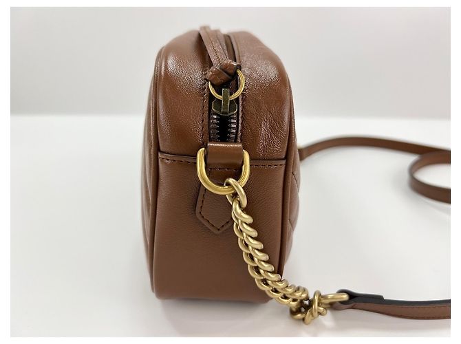 Borsa a Spalla Gucci GG Marmont Marrone - vista 5