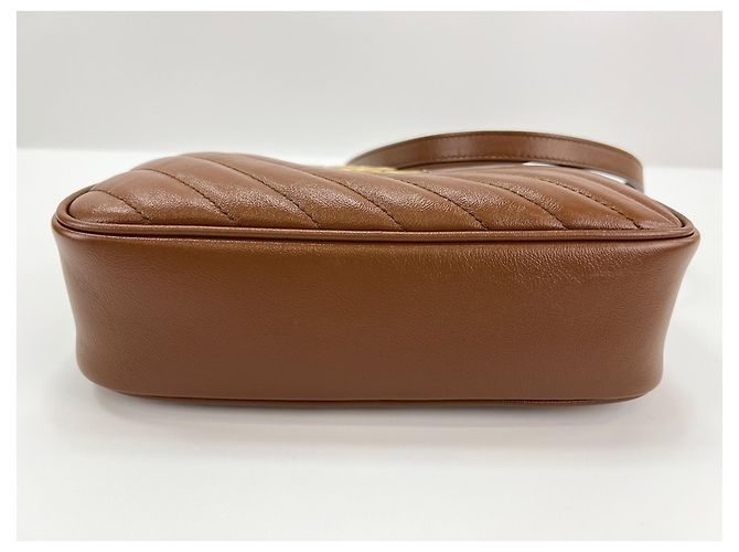 Borsa a Spalla Gucci GG Marmont Marrone - vista 6