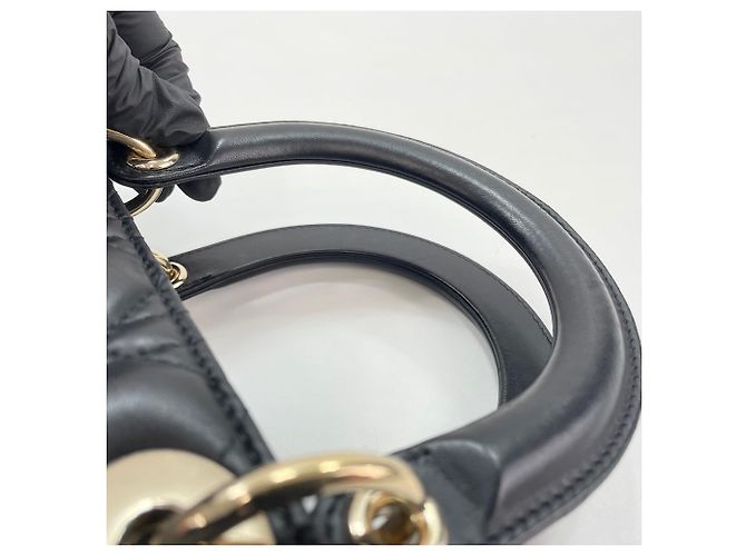Borsa a 2 vie Christian Dior Lady Large Cannage Nero - vista 10