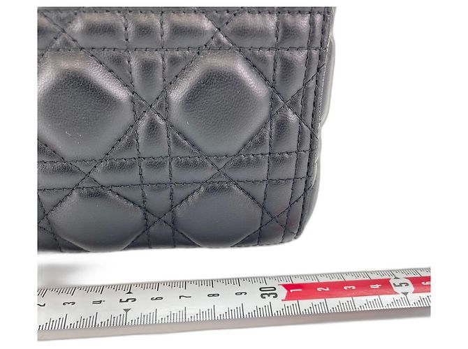 Borsa a 2 vie Christian Dior Lady Large Cannage Nero - vista 3