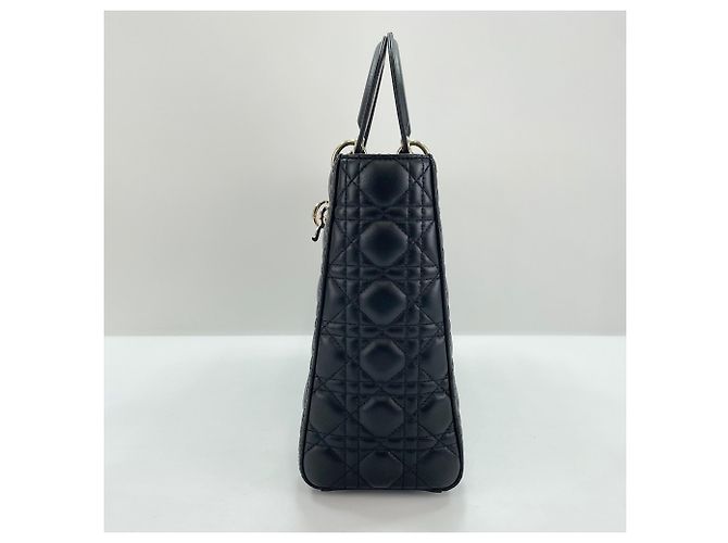 Borsa a 2 vie Christian Dior Lady Large Cannage Nero - vista 4