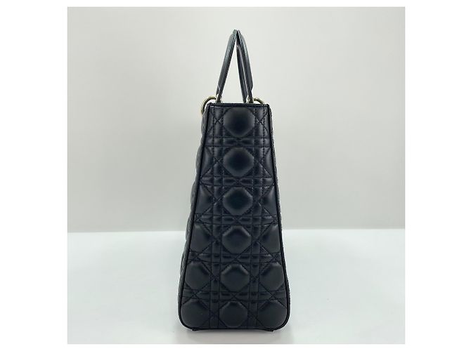 Borsa a 2 vie Christian Dior Lady Large Cannage Nero - vista 5