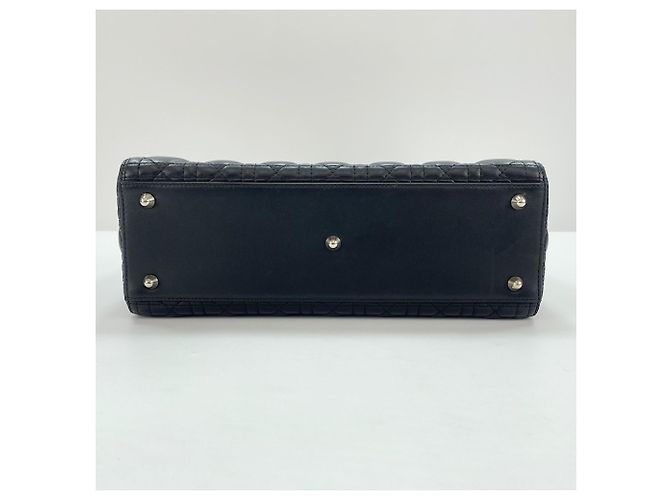 Borsa a 2 vie Christian Dior Lady Large Cannage Nero - vista 6