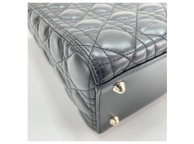 Borsa a 2 vie Christian Dior Lady Large Cannage Nero - vista 7