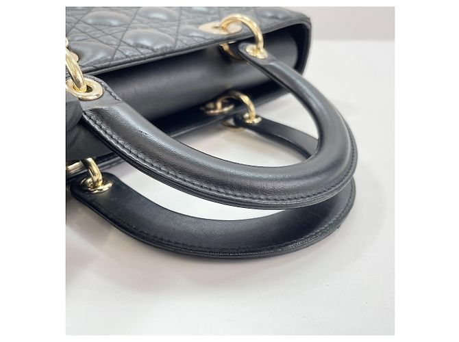 Borsa a 2 vie Christian Dior Lady Large Cannage Nero - vista 9