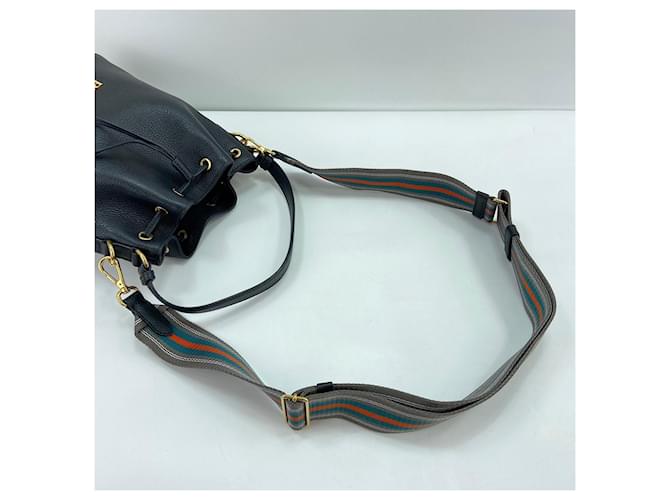 Borsa a 2 modi in pelle nera Prada Nero - vista 10