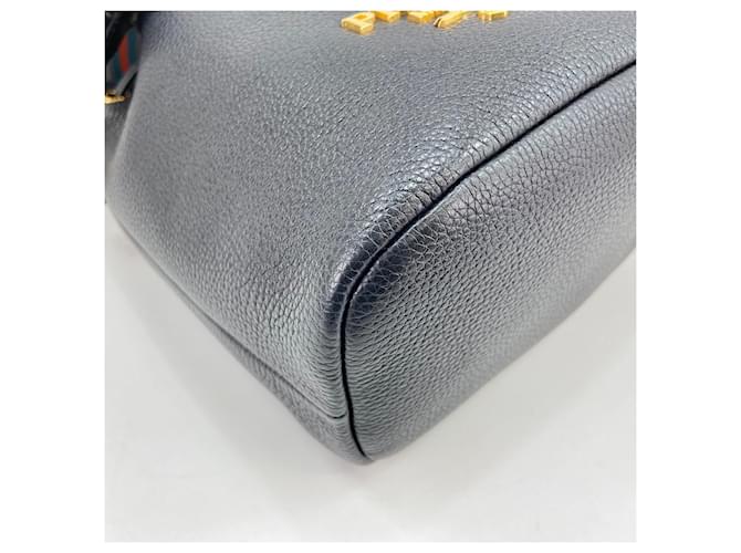 Borsa a 2 modi in pelle nera Prada Nero - vista 8
