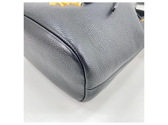 Borsa a 2 modi in pelle nera Prada Nero - vista 9