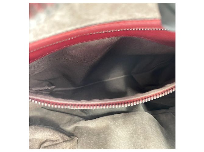 Borsa a Spalla Bottega Veneta Intrecciato Rosso - vista 11
