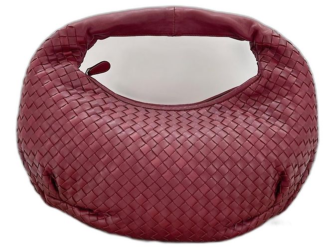 Borsa a Spalla Bottega Veneta Intrecciato Rosso - vista 12