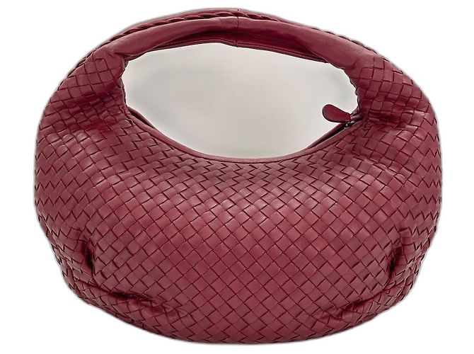 Borsa a Spalla Bottega Veneta Intrecciato Rosso - vista 2