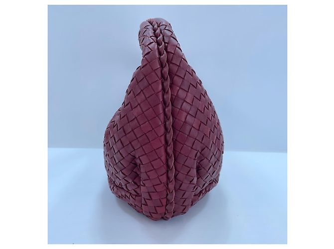 Borsa a Spalla Bottega Veneta Intrecciato Rosso - vista 4