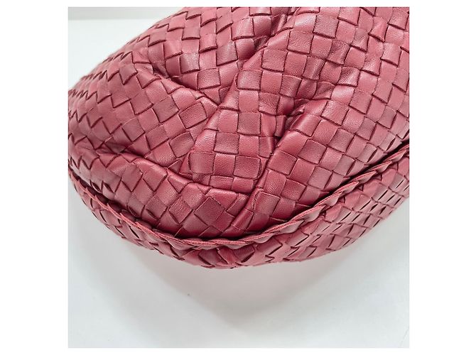 Borsa a Spalla Bottega Veneta Intrecciato Rosso - vista 6