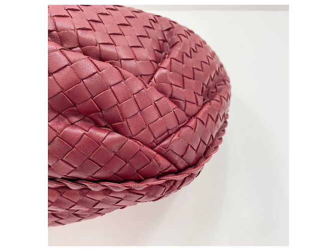 Borsa a Spalla Bottega Veneta Intrecciato Rosso - vista 7