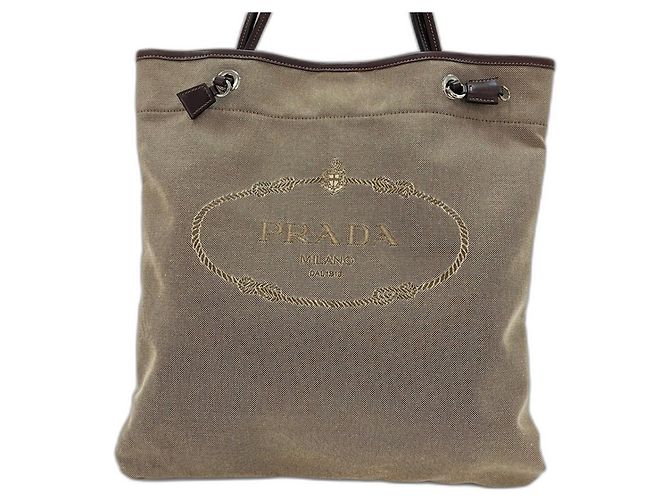 Prada Canvas Tote Bag in Braun - Ansicht 2