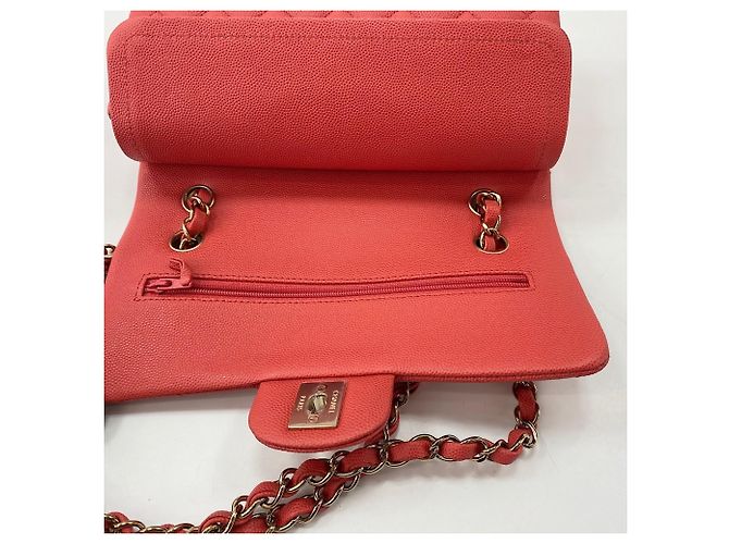Borsa a Spalla Chanel Matelassé 23 Double Flap Arancione - vista 10