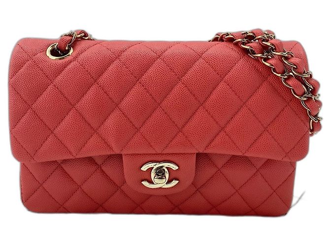 Borsa a Spalla Chanel Matelassé 23 Double Flap Arancione - vista 14