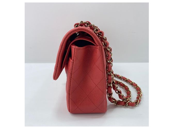 Borsa a Spalla Chanel Matelassé 23 Double Flap Arancione - vista 3