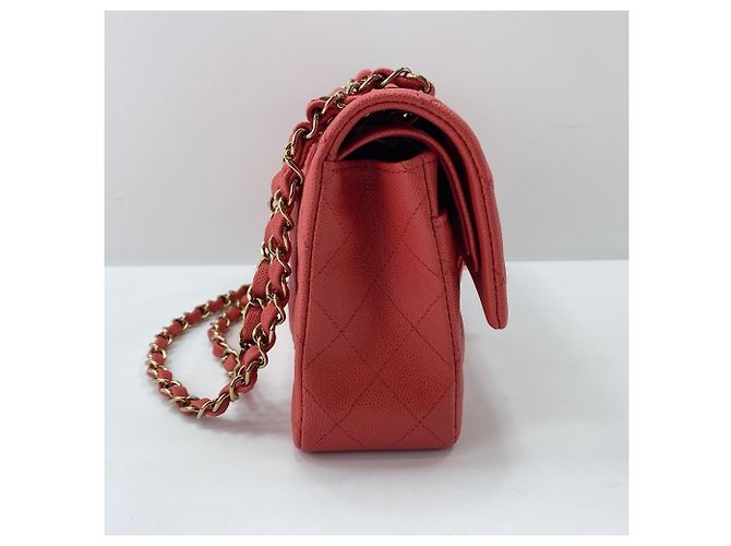 Borsa a Spalla Chanel Matelassé 23 Double Flap Arancione - vista 4
