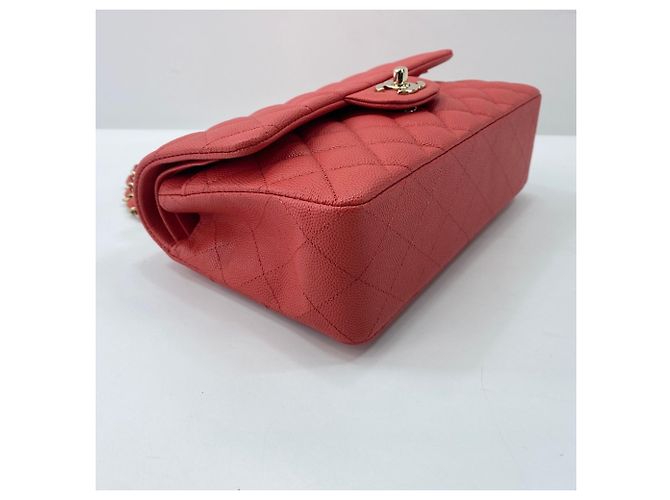 Borsa a Spalla Chanel Matelassé 23 Double Flap Arancione - vista 6