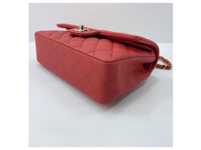 Borsa a Spalla Chanel Matelassé 23 Double Flap Arancione - vista 7