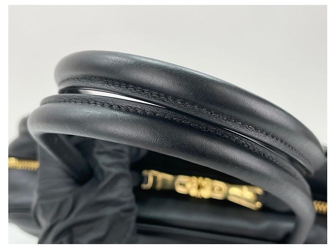 Borsa a mano Miu Miu in pelle nera con fiocco Nero - vista 9