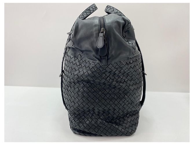 Borsa a Spalla Bottega Veneta Intrecciato Nero - vista 4