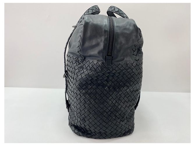 Borsa a Spalla Bottega Veneta Intrecciato Nero - vista 5