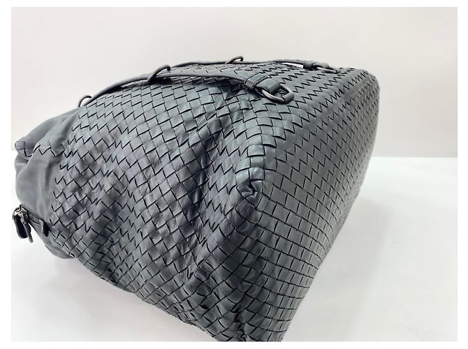 Borsa a Spalla Bottega Veneta Intrecciato Nero - vista 7
