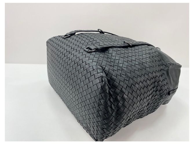 Borsa a Spalla Bottega Veneta Intrecciato Nero - vista 8